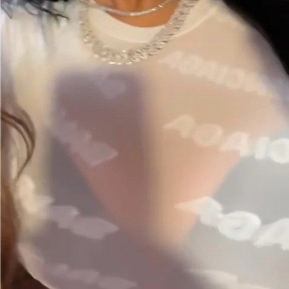 BALENCIAGA white mesh long sleeve shirt stretchy size medium. Great condition - Picture 7 of 7